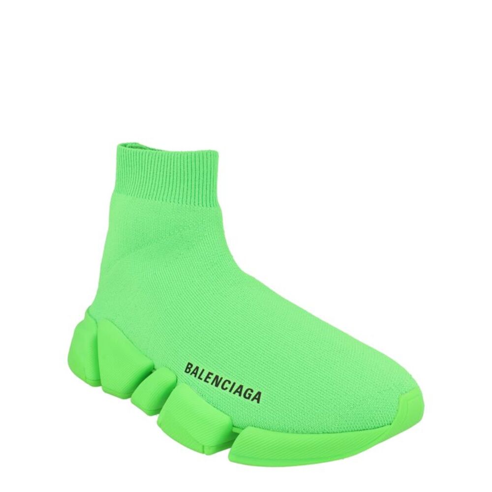Balenciaga Speed 2.0 Knit Sneakers Green Womens - Picture 2 of 6